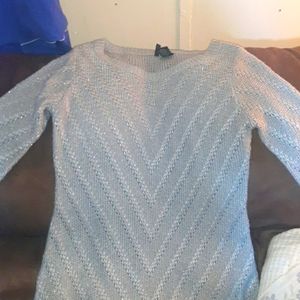 Silver sweater with glitter